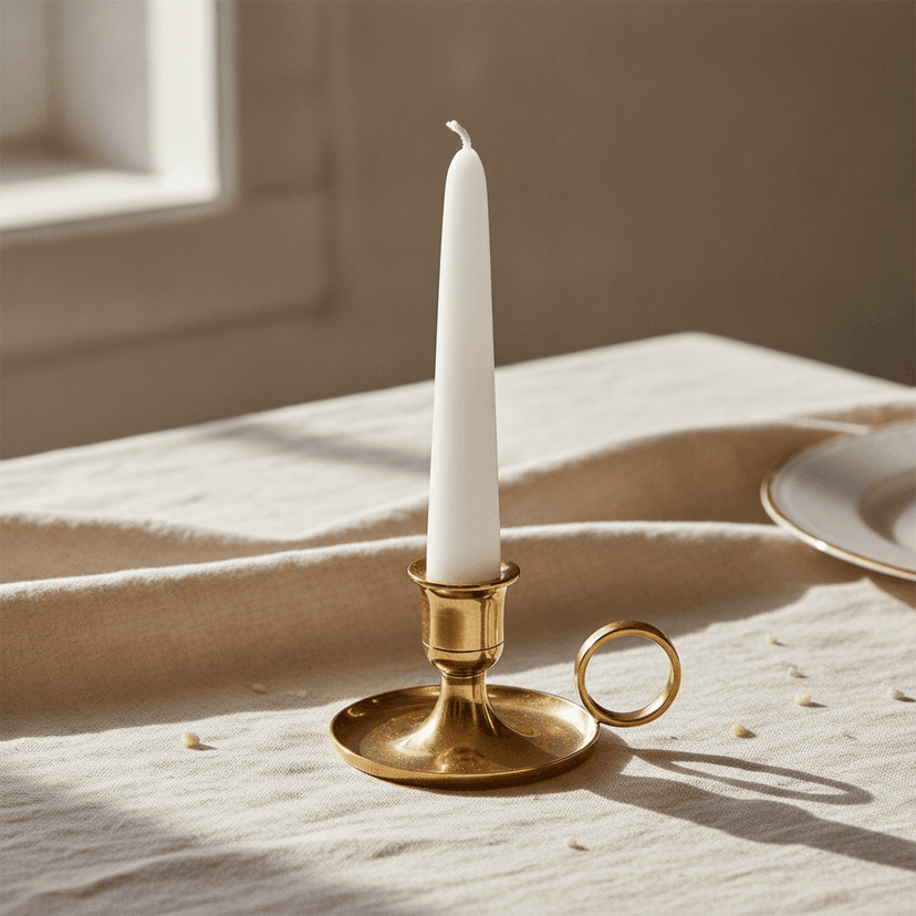 Simple gold candlestick